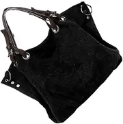 [CONGARTENO] Large Capacity Canvas Tote Bag for Women Stylish Portable Handbag Durable Polyester and Cotton Design for Beach Shopping and Casual Outings Black