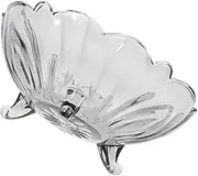LABRIMP Elevate Your Kitchen Decor Large Round Glass Fruit Plate Snack Storage Holder Salad Bowl Dried Fruit Container