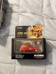 CORGI COLLECTION FIRE HEROES PONTIAC VAN NEWARK Fire Department New Red Car