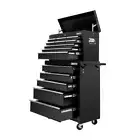 Giantz 14 Drawer Tool Box Chest Cabinet Mechanic Garage Storage Trolley Black