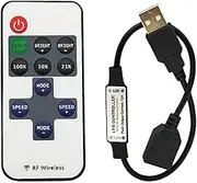 11 Keys LED Strip Controller Mini Dimmer RF Remote 5V USB Interface Controller for 5050/2835 Single Color LED Strip
