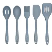 5pc Ladelle Craft Blue Silicone Kitchenware Cooking/Serving Utensil Set