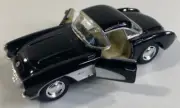 Kinsmart 1957 Chevrolet Corvette Chevy Diecast Model Toy Car 1:34 Black