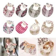 3Pcs Pacifier Chain Baby Headband Set Floral Print Newborn Cotton Saliva Towel
