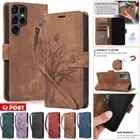 For Samsung S25 S24 FE S23 S22 S21 Ultra Plus Magnetic Leather Wallet Case Cover