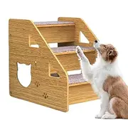 Dog Stairs for Tall Beds - Portable 3 Step Dog Steps for Medium/Small Dogs and Old Cats | Portable Dog/Cat Steps, Pet Steps for