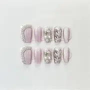 Hand Pressed Nail Design Reusable Decorative Fake Nail Full Coverage Artificial Manicure Wearable