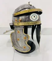 Medieval Roman Centurion Helmet Knight Replica Gallic Helmet W/Stand Halloween