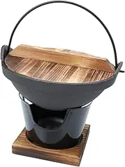 NAMOARLY 1 Set Sukiyaki Pot Camping Charcoal Hanging for Home Non-stick Cooking Utensil Cooking Boiler Wood