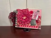 2006 OOAK Valentine Love Embrace Heart Handmade Mix Media Art Collage ScrapBook