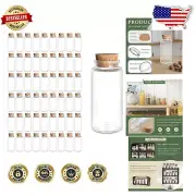Charming 30 ml Glass Bottles with Cork Closure - 55 Pack for Kitchen and Gifts
