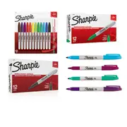 Sharpie Permanent Marker Fine 12pk - Turquoise