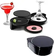 Bar Supplies 1 Pack 3 Tier Bar Glass Rimmer for Margarita and Cocktail, Bartender Tool, Salt Box Spice Container (1 Pack)