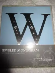 Weddingstar Jeweled Monogram Cake Topper 4" Wedding,Engagment,Party Letter W