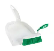 Libman 95 Handheld/No Lid Green Plastic Dust Pan & Counter Brush Set (Pack of 2)
