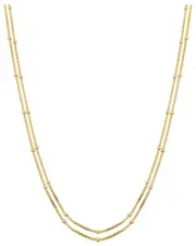 14K Italian Gold Double Link Chain Necklace