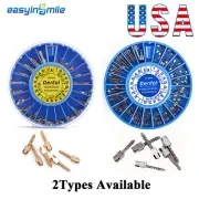 120pcs Dental Endo Stainless Steel Screw Posts drill Kits Assorted Silver/Gold