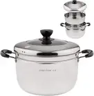 2 Tier Stainless Steel Steamer Pot Cookware Pot & Pan/Saucepan Cooking Set with
