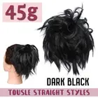 Messy Hair Bun Piece Ponytail Scrunchie Curly Updo Hair Extensions Real as Human