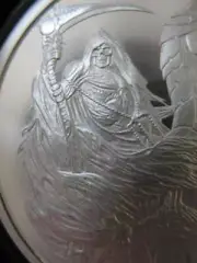 1-OZ..999 SILVER 4 HORSEMEN THE APOCALYPSE PROPHECY PALE HORSE OF DEATH +GOLD