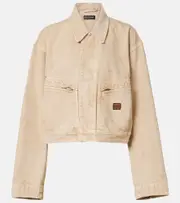 [Balenciaga] Balenciaga Cropped cotton jacket AU 16 beige