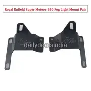 Fit For Royal Enfield Super Meteor 650 Black Fog Light Mount Pair