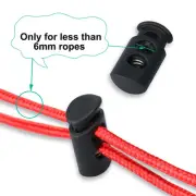 12 Pcs Black Cord Lock Stopper End Spring Toggle Fastener Slider Organizer