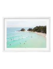 [Profile Australia] Australian Made Byron Beach Life Art Print A2 in White Frame