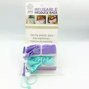 Lotus Reusable Grocery Produce Bags Set of 2 Machine Washable Eco Friendly