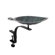 ACHLA Aspen Leaf Birdbath, Rail Mount Bracket, Antique Brass Plated - BB-04-RM