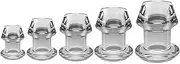 5 Sizes Hollow Transparent Butt Plugs Open Anal Tunnel Vagina Hollow Plug Soft Speculum Prostate Massager Enema Sex Toys for Woman Men(XL)
