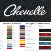 ACC 1973 Chevrolet Chevelle Custom Logo 4pc Loop Floor Mats (for: Chevrolet)