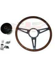 New 15" Laminated Wood Steering Wheel & Adaptor MGB 1963-1967 MG Midget 1964-67 (for: MG)