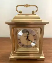 Seth Thomas Quartz Rapture Brass Desk Study Alarm Clock Battery NEW