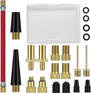 Sivono Bicycle Valve Adapter Set, Bicycle Accessories, Adaptor Valve and French Valve Adapter with Sorting Box, Air Pump Adapter, Ball Needle and Compressor Valve Adapter