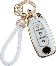 ontto TPU Car key fob cover fit for Nissan Rogue X-Trail Qashqai Altima Ariya Kicks Pathfinder Juke Teana Sentra 2023 2024 key holder Smart case Shell keyring keychain styling accessories 3 buttons B1