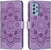 Shitomua for Samsung Galaxy A13 LTE Case Wallet with Card Holder Kickstand Magnetic Soft Leather Flip Fold Case for Samsung A13 4G Cover (Purple)