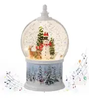 Christmas Decorations,Home Lighted Christmas Snow Globe,Christmas Lantern