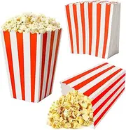 MIHURO Pack of 20 Popcorn Bags, Small Candy Containers, Candy Boxes, Paper Popcorn Bucket, Cardboard Snack Boxes for Cinema Decoration, Party Snacks, Sweets, Popcorn, Gift Bags, Christmas