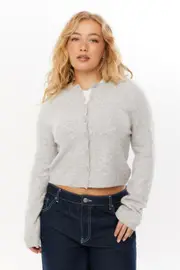 [Supré] Supré - Brydie Button Through Cardigan - Grey marle 2XS GREY MARLE