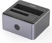 Unitek USB 3.0 to SATA III Dual Bay HDD/SSD Docking Station with UASP & Offline Clone, Aluminum, 12V3A Power Adaptor, Transfer Rates up to 5 Gbps, LED Indicator, Plug and Play