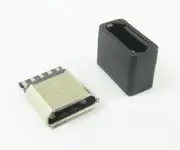 50 sets Micro USB 5pin B Type Female Jack socket connector Plastic Cover
