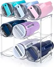 Stackable Water Bottle Stanley 40 oz Tumbler, Water Bottle Holder for Cabinet, Pantry Kitchen Organizers and Storage for Stanley Cup Accessories, Tumbler Organizer and Wine Rack (3)