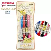 Pokemon 4pcs set Zebra SARASA Clip 0.5mm Gel Pen Pikachu Eevee Buneary