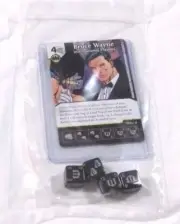 DC Dice Masters World's Finest BRUCE WAYNE Set RARE CUR Uncommon + 4 Dice