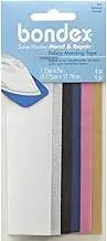 Bondex Mend and Repair with No Sew Iron-On Patch Fabric Mending Tape 1.25x7 (3.175cm x 17.78cm) White Beige Black Navy Pink Tan (6pc)