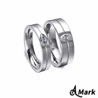 在飛比找momo購物網優惠-【A MARK】鈦鋼戒指 情侶對戒/極簡線條鋯石鑲嵌鈦鋼情侶