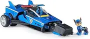 PAW Patrol: The Mighty Movie, Chase’s Mighty Transforming Cruiser with Mighty Pups Action Figure, Lights and Sounds, Kids Toys for Boys and Girls 3+