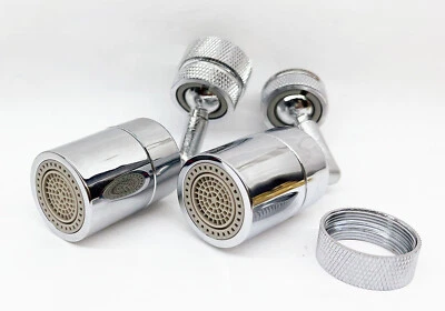 2pk 720° Swivel Faucet Sink Aerator Adapter Splash Faucet Eye Wash Station