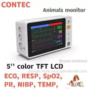 Animal Vital Signs VET Patient Monitor 5'' color TFT LCD,6 Parameters CMS1000VET